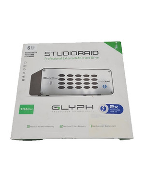 Glyph StudioRaid 6TB External HDD with Power Cord /5 hrs