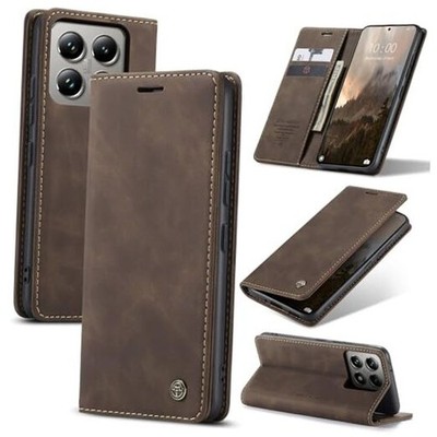 for Case, Flip Wallet Leather Case with Card Holder Xiaomi 14T Pro Coffee