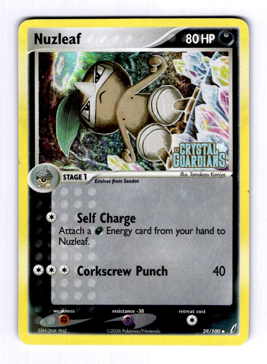 Nuzleaf Crystal Guardians #39 (2006) Uncommon Reverse Holo NM Pokemon
