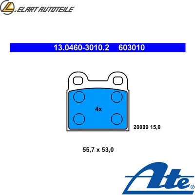 BREMSBELAGSATZ SCHEIBENBREMSE 13.0460-3010.2 FÜR SAAB 900/Combi/Convertible 2.0L