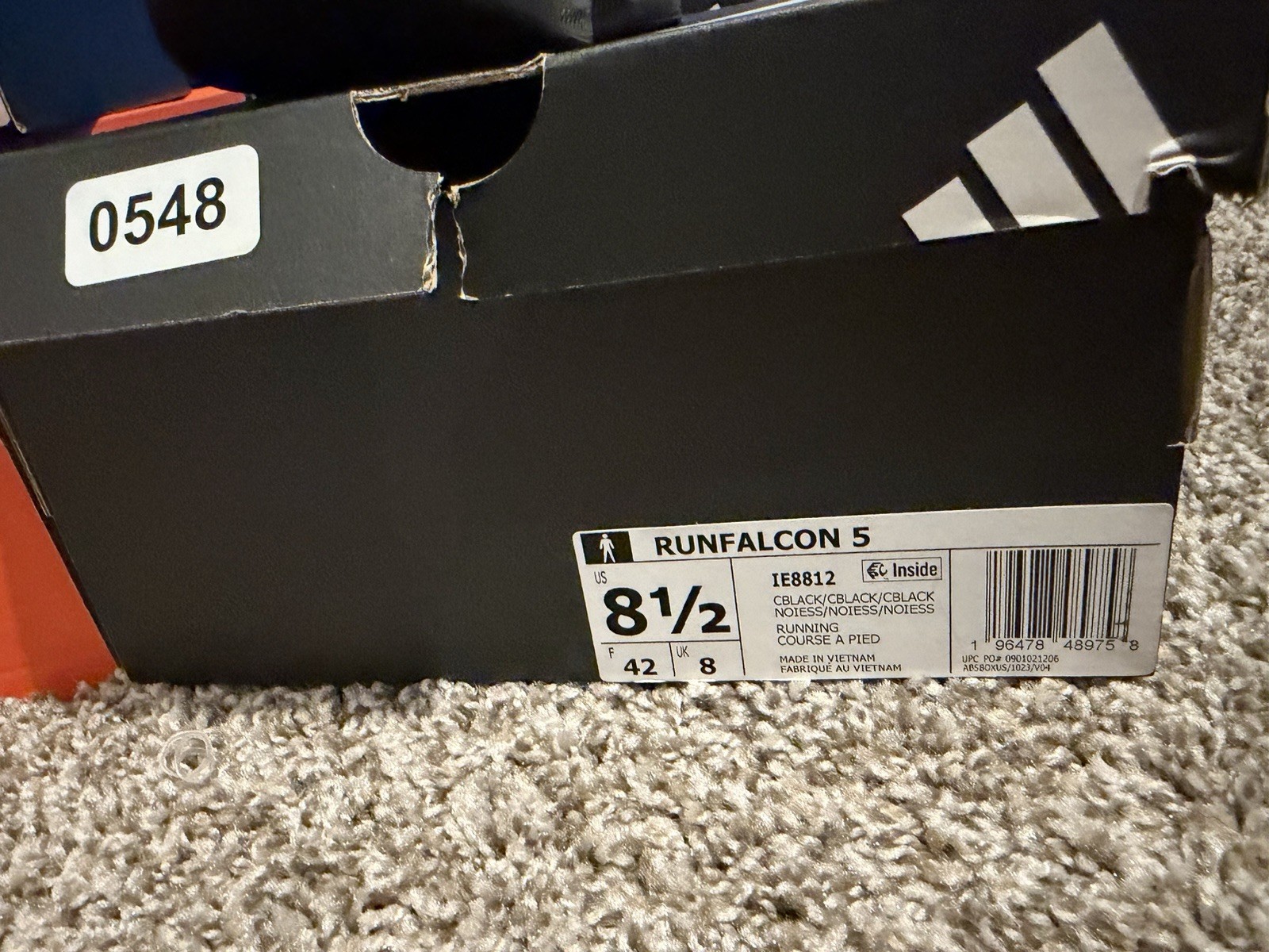 adidas Runfalcon 5 Men's Running Shoes Black/black Size 8.5 Men’s thumbnail 3