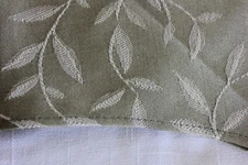 Botanical Valances Set of 3 Sage Green Leaf & Vine Jacquard Rod Pocket  79" W
