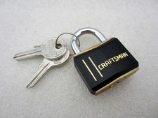 Sears Craftsman Small Hardened Padlock with Keys