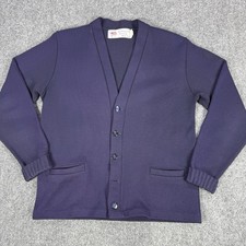 Vintage USPS San Francisco Knitting Mills Cardigan Adult Medium Patch Removed