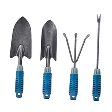 4 Piece Garden Tool Set Heavy Duty, Gardening Hand Tools Work No-Slip Grip 