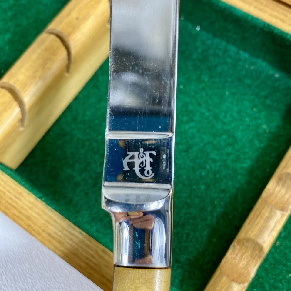 Vintage Abercrombie & Fitch Germany Stag Handle Steak Knives Set of 5 w/ Box - Image 3 of 4