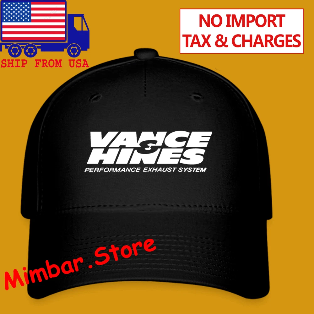Vance & Hines Black Hat Baseball Cap Size S/M & L/XL