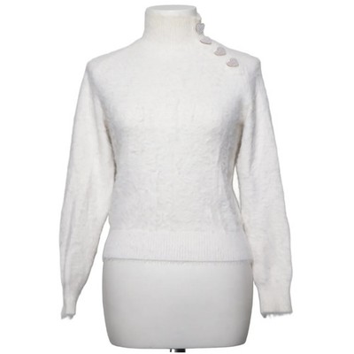 Zara, Rollkragenpullover, Größe: M, Weiß, Polyamid/Polyester/Viskose #j03