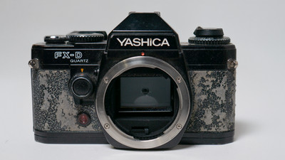 TESTED - Yashica FX-D Quartz 35mm SLR Film Camera Body Only - Good Condition