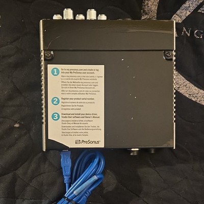 PreSonus AudioBox USB Interface MIDI I/O 48V Phantom Power 2 Mic Home Studio