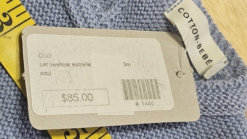 COTTON-BEBÉ Baby Junge 2-teiliges Strickoutfit 3M blau Dralon Pullover & Bloomer neu mit Etikett - Bild 10 von 23