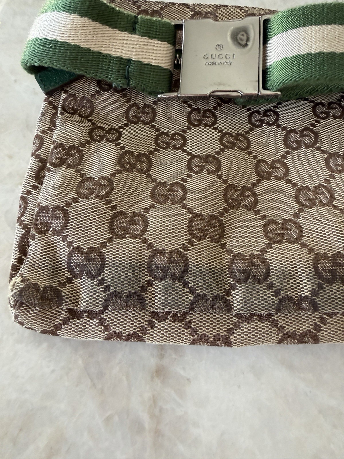 Authentic Gucci, Monogrammed Double Pocket  Belt … - image 6