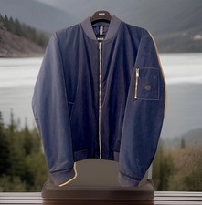 Hugo Boss Men's Bomber Jacket 48R UK   Navy Blue Full Zip 