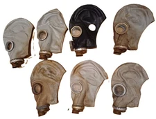 Lot of 7 Genuine Soviet Gas Masks GP-5 – Original USSR Military Surplus, Vintage