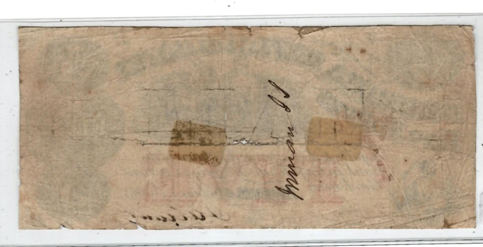 $1 "GEORGIA SAVINGS BANK" (ORANGE OVERPRINT) 1800'S (MACON) RARE NOTE!!! - Image 3 of 3