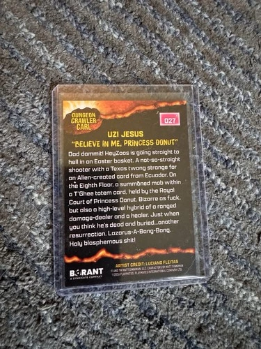 Borant Dungeon Crawler Carl #27 Uzi Jesus Green Variant Card image 2
