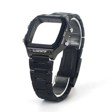Metal Modified Stainless Steel Case Cover + Watch Strap For Casio AE1200 AE1300