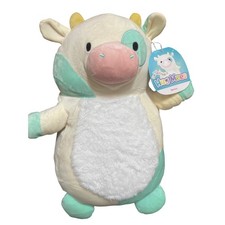 Squishmallows Belana The Cow 18" Hug Mees Plush Fuzzy Belly Blue Standing, NWT