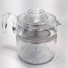 Vintage PYREX Flameware 6 Cup Percolator Glass Coffee Pot USA 7756-B Complete