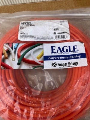 Eagle Belting 1032006 Round Belt, Orange, L 100 Ft
