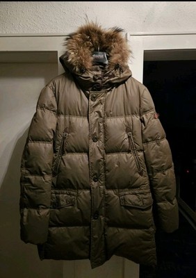 PEUTEREY Daunenjacke, Herren, L , Olive, Pelzkragen