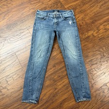 Silver Jeans Women 28 Skinny Ankle Low Rise Medium Wash Stretch Denim Aiko 27x26