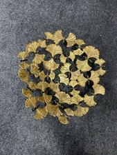 MICHAEL ARAM 175895 Butterfly Ginkgo Bread Basket Gold 3"H, 9.5" Dia