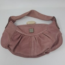 Oushka handbag leather top handle bag dusky pink