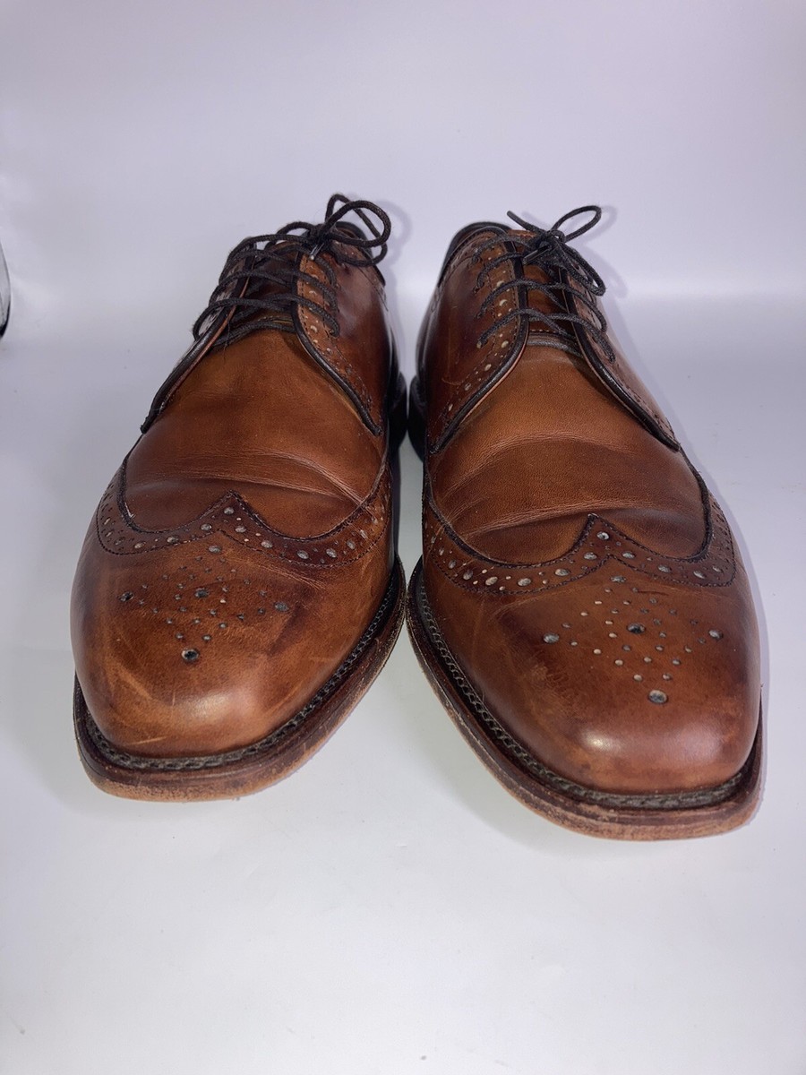 Allen Edmonds Men\'s 10 D Bel Air Brown Wingtip Blucher Leather Dress Shoes 4990 Allen Edmonds Mens 10 D Bel Air Brown Wingtip Blucher  main image 2