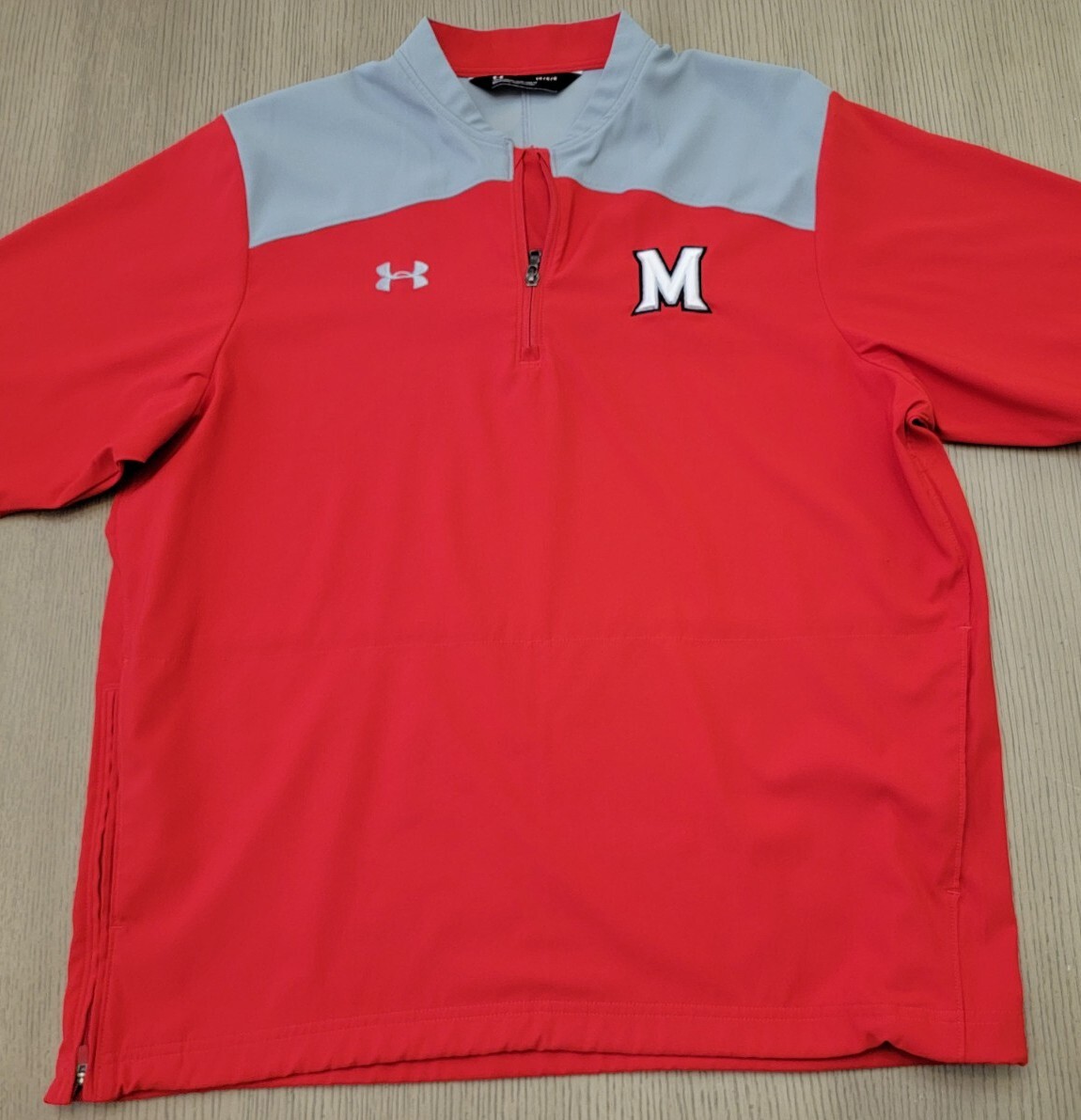 Polo Shirt Mens L Under Armour Dri-Fit Coach Teacher side zip, Drawstring, loose-image
