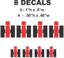 8 Ih International Harvester Tractor Die Cut Vinyl Decals