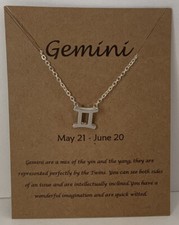 Gemini Zodiac Astrology Necklace