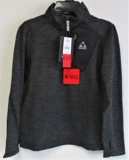 Boys Gerry Lightweight Activewear 1/4 Zip Pullover Shirt, Many Sizes, Gray, NEW