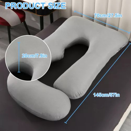 Pregnancy Pillow Full Body Maternity Women U/J-Shape Side Sleeper Support Pillow - Picture 111 of 129