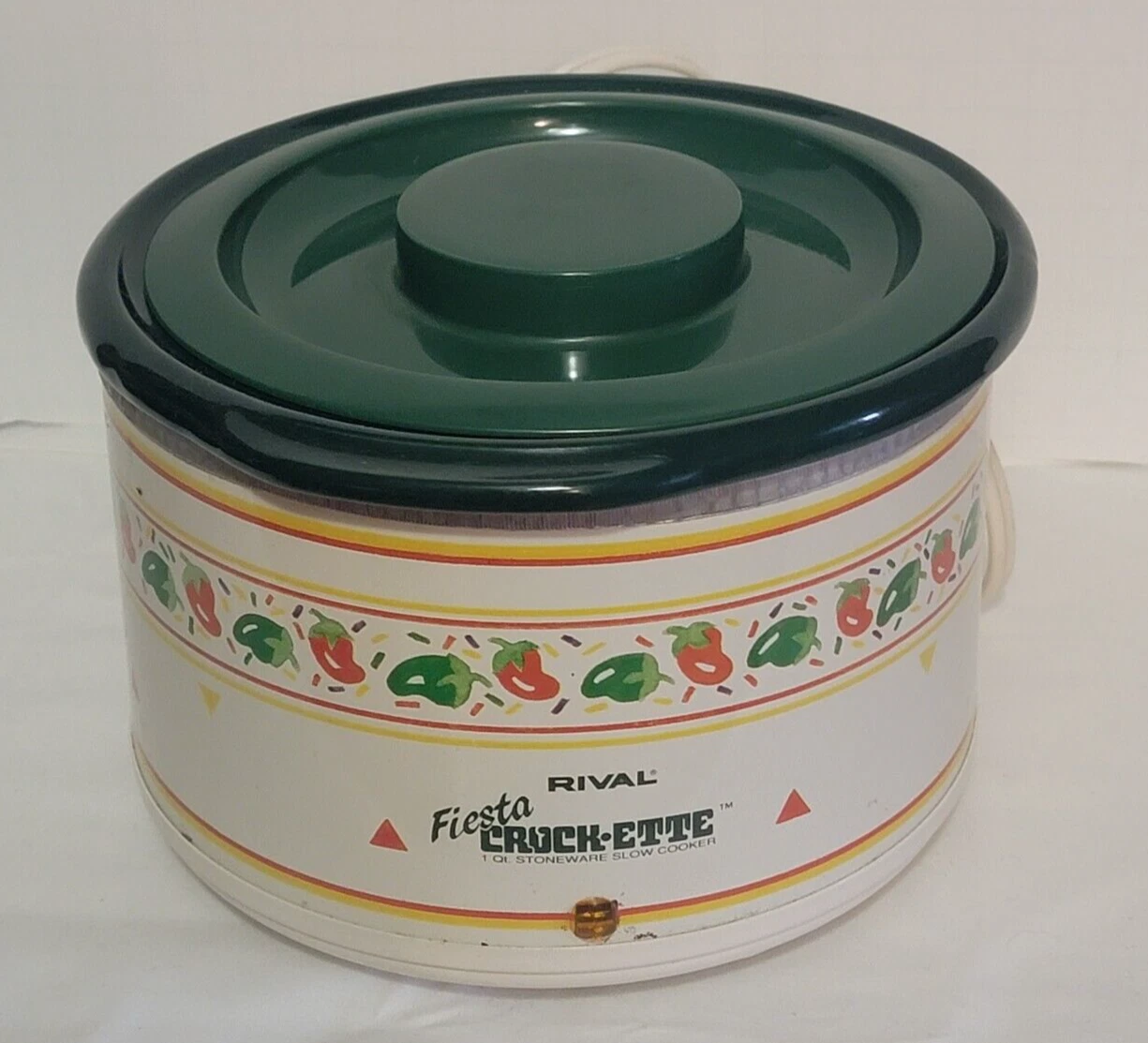 Vintage Rival Fiesta Crock-ette 1 Quart Slow Cooker Crock Pot