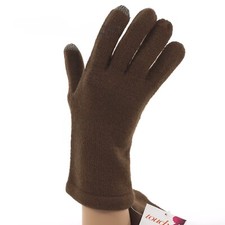 TOUCH GO Women's Touch Screen LIGHTWEIGHT BROWN Knit Winter GLOVES One Size