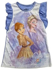 Disney Toddler Girls Frozen 2 Purple Anna  Elsa Nightgown