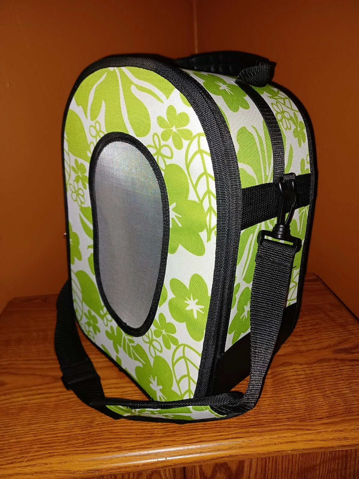 Travel Bird Cage Portable By A&E Stylish Design Green/Black Floral