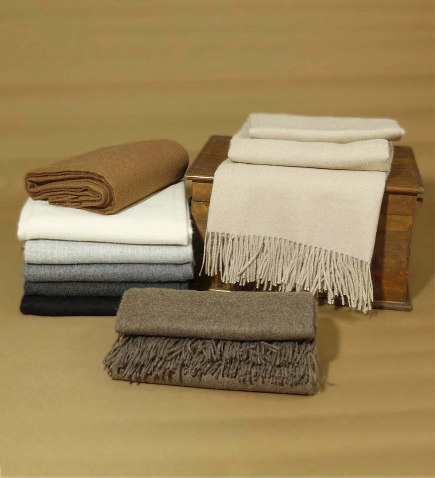 100% Baby Alpaca Wool Blanket Throw for Bed Couch Sofa Soft Warm Peru 72" x 52" - Image 3 of 4