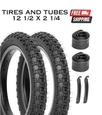 12 1/2 x 2 1/4 Bicycle Tires and Tubes Bundle DURO Bike BMX Kids Stroller BLACK