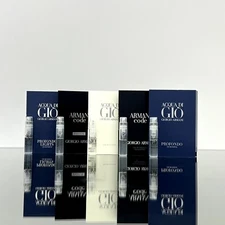 5pc)Sample Vials A-Code Parfum+A-Gio Profondo+A-Code+A-Gio+A-Gio Profondo Lights