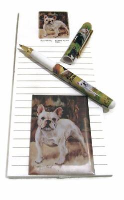 New French Bulldog Gift Set Magnetic List Pad, Pen, Magnet  display picture 2