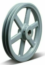 2BK105-1" OD:10.30" BORE 1" Cast Iron Sheave PULLEY  2 Grooves for 5L V-BELT 2BK