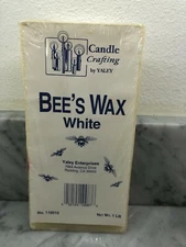 Yaley Enterprises 1 lb. White Beeswax Block / 100% Pure / 8"x4"x1-1/4" / USA