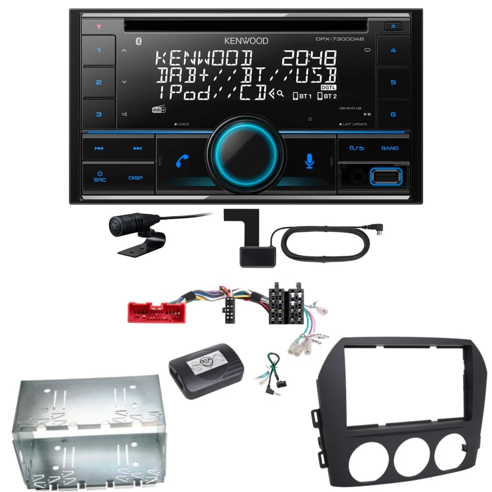 Kenwood DPX-7300DAB Bluetooth Digitalradio USB CD Einbauset für Mazda MX-5 NC - Bild 1 von 1