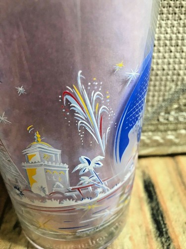 2 Walt Disney World EPCOT Remember The Magic 25th Anniversary. GLASS 1996 - Picture 4 of 11