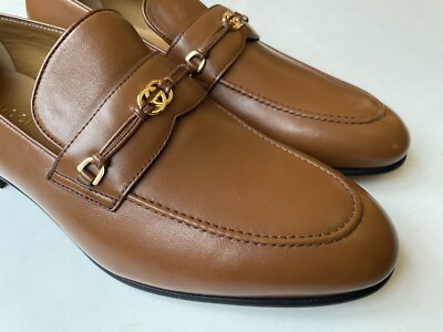 Gucci Men\'s Brown Leather GG interlocking Bit Medallion Loafer Gucci | Shoes | Gucci Mens Brown Leather Gg Interlocking Bit  main image 4