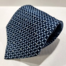 Brooks Basics Men's Tie 100% Silk Blue Floral Made In USA 60" Necktie
