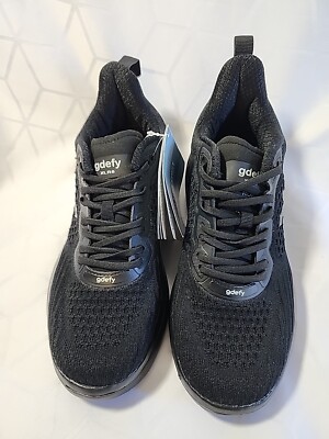 NEW GDEFY XLR8 Shoes Womens 9.5 All Black Gravity Defyer Athletic Comfort Shoes