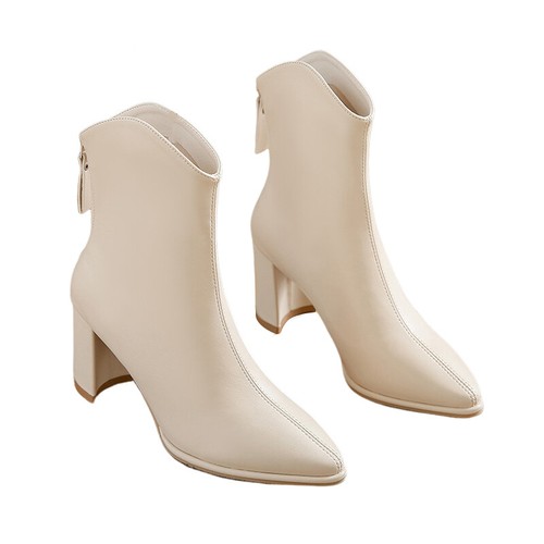 Women Ankle Boots Zipper Booties Formal Ladies Casual Faux Leather Winter Shoes - Bild 6 von 26